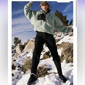 Free People FP Movement On the Road Sweatpants Zip Black Large